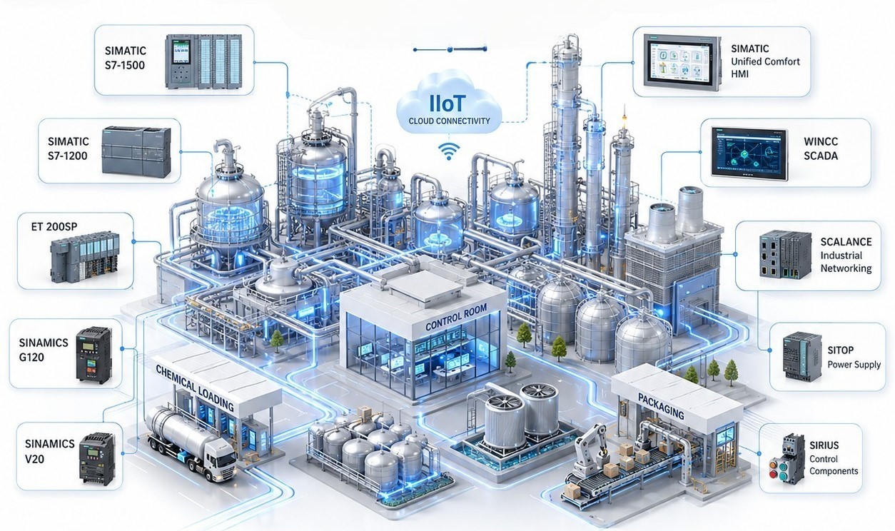 Chemical Industry automation products PLC VFD HMI
